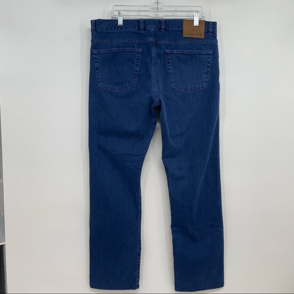 Pocket Denim Jeans Pants Blue 